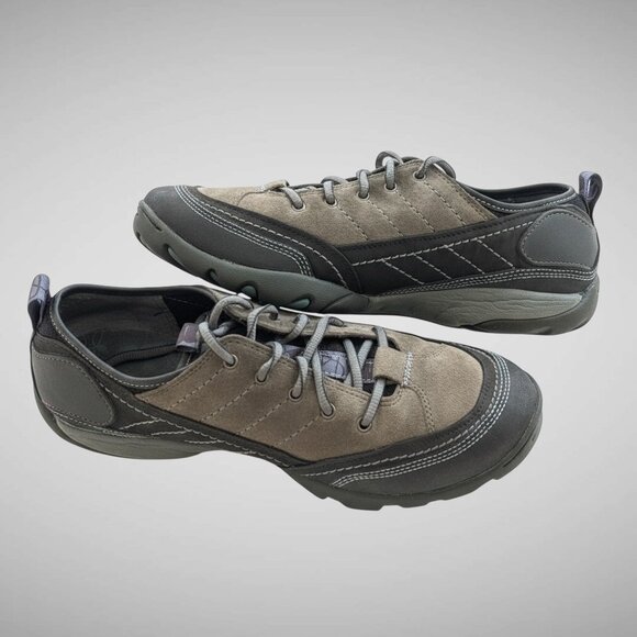 Merrell Mimosa Hiking Shoes Woman's 11 Lace Up Black/Gray Suede Low Top - Picture 2 of 12